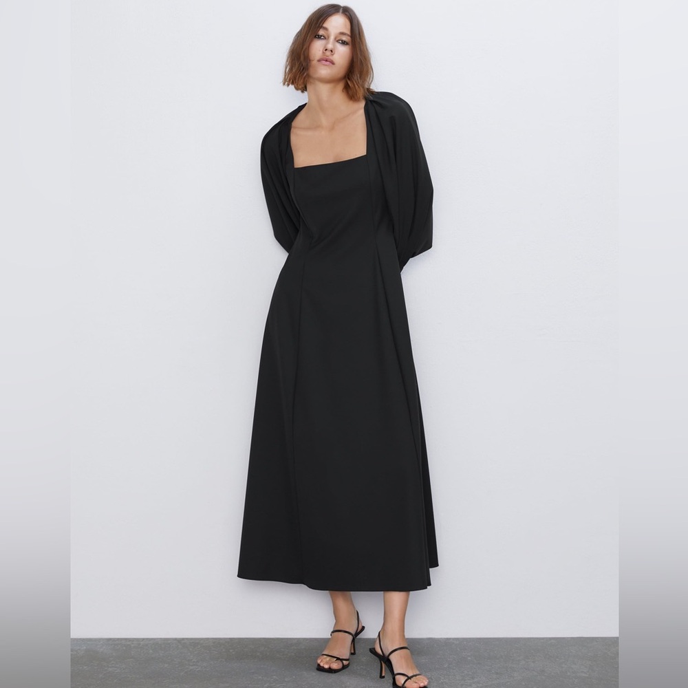 Zara Black Voluminous Dress